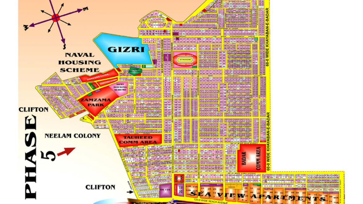 DHA-Karachi-Phase-V-Map