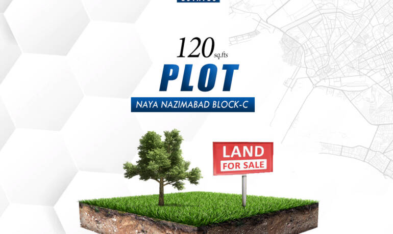 RESIDENTIAL PLOT  For Sale 120 Sqyds Approx  NAYA NAZIMABAD BLOCK-C