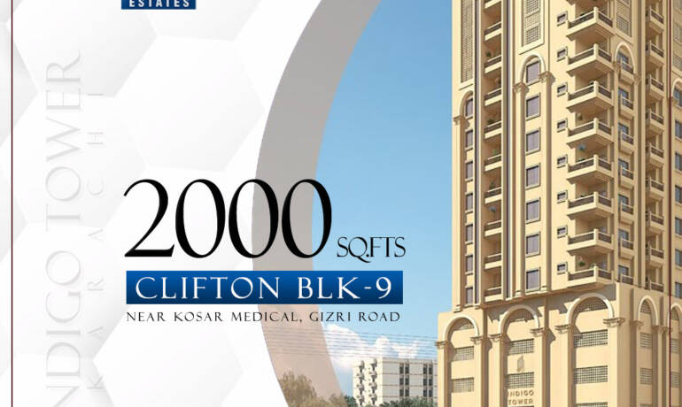 MAGNIFICENT APARTMENT For Sale 2000 Sq.Fts Approx Clifton Block 9, Karachi