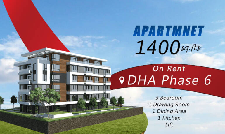 Abdullah Estates is Sapphire Apartmen for Rent 1400 square feet in DHA Phase 6