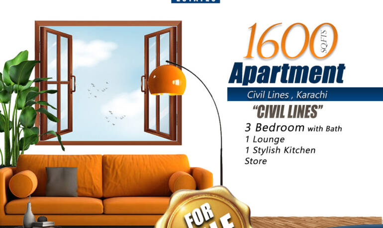 Abdullah Estates is offering Apartment on Sale 1600 Sq.ft in Civil Lines, Karachi