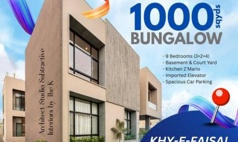 Abdullah Estates Offer 1000 Sq. Yards Bungalow For Sale In Khayaban-e-Faisal Street, Phase 8, DHA Karachi